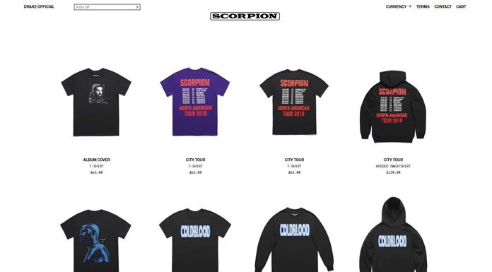 Drake Lanza Colección De Artículos En Apoyo De Su Álbum ''Scorpion''