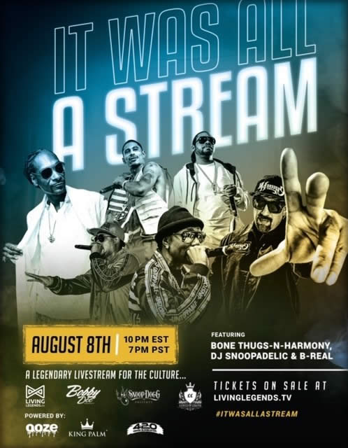Snoop Dogg, Bone Thugs-N-Harmony & B-Real Encabezan Concierto Virtual En Vivo
