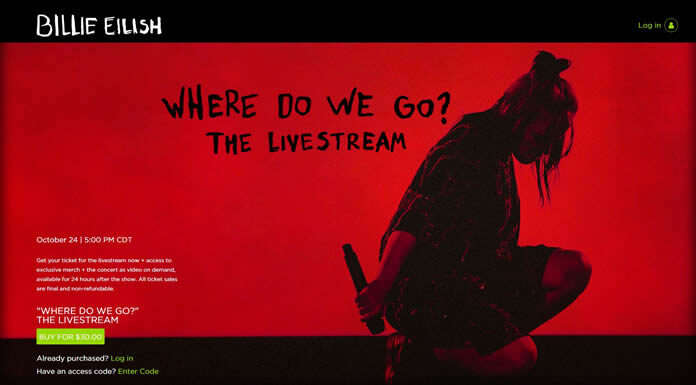 Billie Eilish Revela Detalles Exclusivos Previos A Su Concierto Virtual Del 24 De Octubre