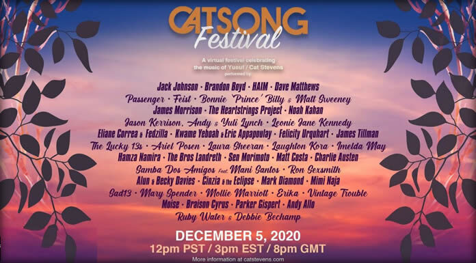 Yusuf / Cat Stevens Anuncia El “CatSong Festival” Un Evento Especial En Vivo Vía YouTube Yusuf / Cat Stevens Anuncia El "CatSong Festival" Un Evento Especial En Vivo Vía YouTube